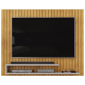 Painel Para Tv 55 Pol Ripado 134 cm Ripe Cedro Bali Dj Moveis Painel Para Tv 55 Pol Ripado 134 cm Ripe Cedro Bali Dj Moveis