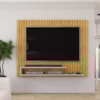Painel Para Tv 55 Pol Ripado 134 cm Ripe Cedro Bali Dj Moveis