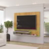 Painel Para Tv 55 Pol Ripado 134 cm Ripe Cedro Bali Dj Moveis