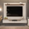 Painel Para Tv 60 Pol 2 Portas 160 cm Levi Off White Freijo Dj Moveis