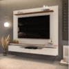 Painel Para Tv 60 Pol 2 Portas 160 cm Levi Off White Freijo Dj Moveis