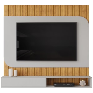 Painel Para Tv 65 Pol 1 Porta 150 cm Tom Cedro Bali Dj Moveis