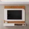Painel Para Tv 65 Pol 1 Porta 150 cm Tom Freijo Off White Dj Moveis