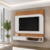 Painel Para Tv 65 Pol 1 Porta 150 cm Tom Freijo Off White Dj Moveis
