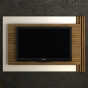 Painel Para Tv 65 Polegadas 180cm PL3001 Natural Off White Tecno Mobili