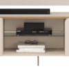 Painel Para Tv 75 Pol E Rack Bancada MDF Ariana Off White Dj Moveis