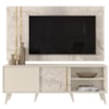 Painel Rack Bancada Tv 60 Pol 160 cm Cronos Calacata Off White MADETEC
