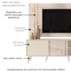Painel Rack Bancada Tv 60 Pol 160 cm Cronos Calacata Off White MADETEC