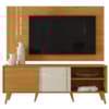 Painel Rack Bancada Tv 60 Pol 160 cm Cronos Cinamomo Off White MADETEC