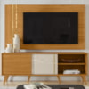 Painel Rack Bancada Tv 60 Pol 160 cm Cronos Cinamomo Off White MADETEC