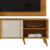 Painel Rack Bancada Tv 60 Pol 160 cm Cronos Cinamomo Off White MADETEC