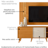 Painel Rack Bancada Tv 60 Pol 160 cm Cronos Cinamomo Off White MADETEC