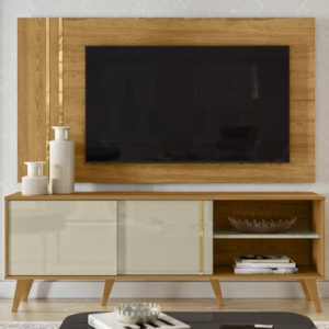 Painel Rack Bancada Tv 60 Pol 160 cm Cronos Cumaru Opala MADETEC