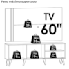 Painel Rack Bancada Tv 60 Pol 160 cm Cronos Cumaru Opala MADETEC