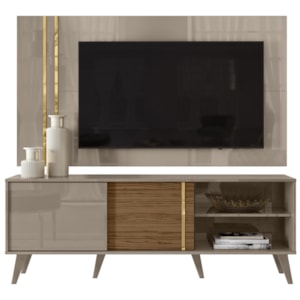 Painel Rack Bancada Tv 60 Pol 160 cm Cronos Fend Naturale MADETEC
