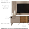 Painel Rack Bancada Tv 60 Pol 160 cm Cronos Fend Naturale MADETEC