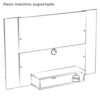 Painel Supenso Para TV 47 Pol 120 cm Cedro Off White ARLY