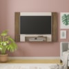 Painel Supenso Para TV 47 Pol 120 cm Pinho Ripado Off White ARLY