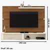 Painel Susp TV 75 Pol 183 cm 2001135 Cinamomo Mell Off White MBL