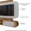 Painel Suspenso Organico Tv 55 Pol 156 cm Jurere Cinamomo Off White BECHARA