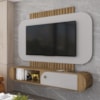 Painel Suspenso Organico Tv 55 Pol 156 cm Jurere Cinamomo Off White BECHARA