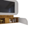 Painel Suspenso Organico Tv 55 Pol 156 cm Jurere Naturalle Off White BECHARA