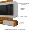 Painel Suspenso Organico Tv 55 Pol 156 cm Jurere Naturalle Off White BECHARA