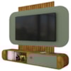 Painel Suspenso Organico Tv 55 Pol 156 cm Jurere Naturalle Pistache BECHARA