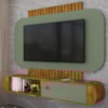 Painel Suspenso Organico Tv 55 Pol 156 cm Jurere Naturalle Pistache BECHARA