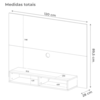 Painel Suspenso Para TV 50 Pol 120 cm Branco ARLY