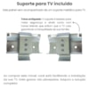 Painel Suspenso Para TV 50 Pol 120 cm Branco ARLY