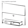 Painel Suspenso Para TV 50 Pol 120 cm Cinamomo Off White ARLY