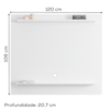 Painel Suspenso Para TV 50 Polegadas BP Tessa 120 cm Branco Eratto Moveis