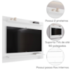 Painel Suspenso Para TV 50 Polegadas BP Tessa 120 cm Branco Eratto Moveis