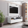 Painel Suspenso Para TV 50 Polegadas BP Tessa 120 cm Branco Eratto Moveis