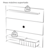 Painel Suspenso Para TV 55 Pol 135 cm Pinho Off White ARLY