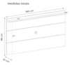 Painel Suspenso Para TV 60 Pol 1 Prateleira 180 cm Preto ARLY