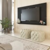 Painel Suspenso Para TV 60 Pol 1 Prateleira 180 cm Preto ARLY