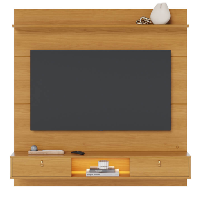 Painel Suspenso Para TV 60 Pol 160 cm Bali Com Led Naturale CLB
