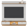 Painel Suspenso Para TV 60 Pol 160 cm Bali Com Led Off White Matte Freijo CLB