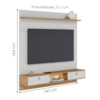 Painel Suspenso Para TV 60 Pol 160 cm Bali Com Led Off White Matte Freijo CLB