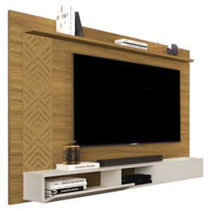 Painel Suspenso Para Tv 60 Pol Roma 2 Portas Nature Decmade