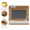 Painel Suspenso Para TV 65 Pol 180 cm Tahiti Com Led Freijo Off White Matte CLB