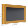 Painel Suspenso Para TV 65 Pol 217 cm Amalfi Com Led CLB Naturale CLB