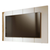 Painel Suspenso Para TV 65 Pol 217 cm Amalfi Com Led CLB Off White Matte Freijo CLB