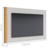Painel Suspenso Para TV 65 Pol 217 cm Amalfi Com Led CLB Off White Matte Freijo CLB