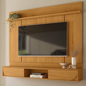 Painel Suspenso Para Tv 65 Pol Aura 2 Portas Deslizantes 182 cm Cinamomo Madetec