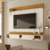 Painel Suspenso Para Tv 65 Pol Aura 2 Portas Deslizantes 182 cm Cinamomo Off White Madetec