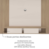 Painel Suspenso Para TV 72 Pol 176 cm Carvalho Off White ARLY
