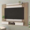 Painel Suspenso Para TV 72 Pol 176 cm Carvalho Off White ARLY